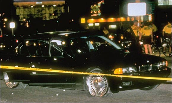 2Pac bmw after shooting